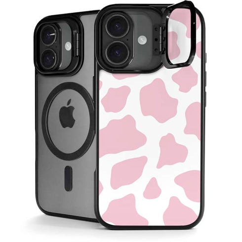 Pink Cow Print iPhone 17 Kickstand Case