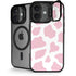 Pink Cow Print iPhone 17 Kickstand Case