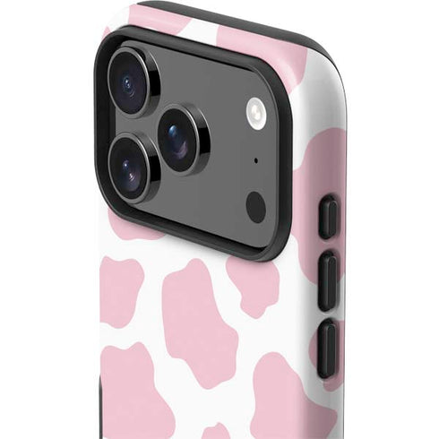 Pink Cow Print iPhone 17 Pro Impact Case