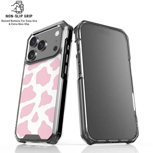 Pink Cow Print iPhone 17 Pro MagSafe Case