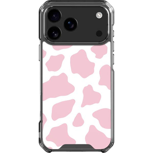 Pink Cow Print iPhone 17 Pro Max Clear Case