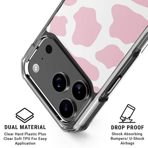 Pink Cow Print iPhone 17 Pro Max MagSafe Case