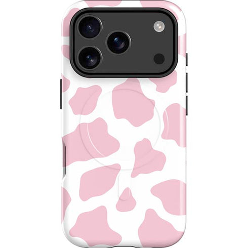 Pink Cow Print iPhone 17 Pro Max Magsafe Impact Case