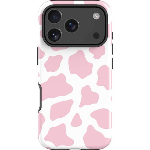 Pink Cow Print iPhone 18 Pro Impact Case