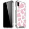Pink Cow Print iPhone X/XS Clear Case