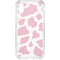 Pink Cow Print iPhone XS Clear Case