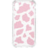 Pink Cow Print iPhone XS Clear Case