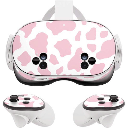 Pink Cow Print Meta Quest 3S Skin