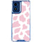 Pink Cow Print Moto G 5G (2024) Clear Case