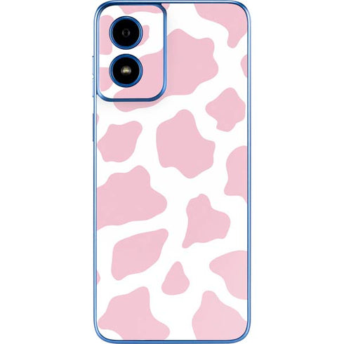 Pink Cow Print Moto G Play 4G (2024) Skin