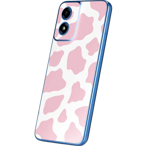 Pink Cow Print Moto G Play 4G (2024) Skin