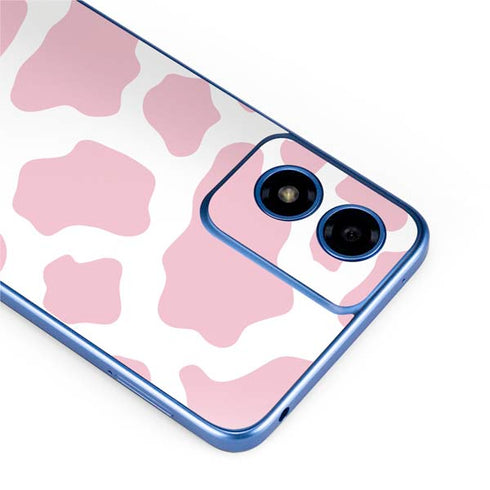 Pink Cow Print Moto G Play 4G (2024) Skin