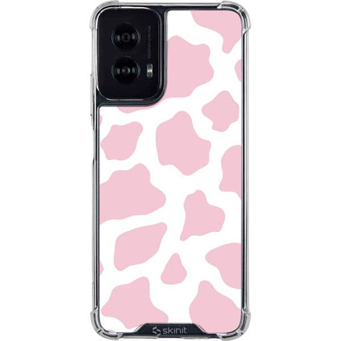 Pink Cow Print Moto G Power 5G (2024) Clear Case