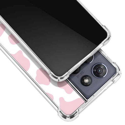 Pink Cow Print Moto G Power 5G (2025) Clear Case