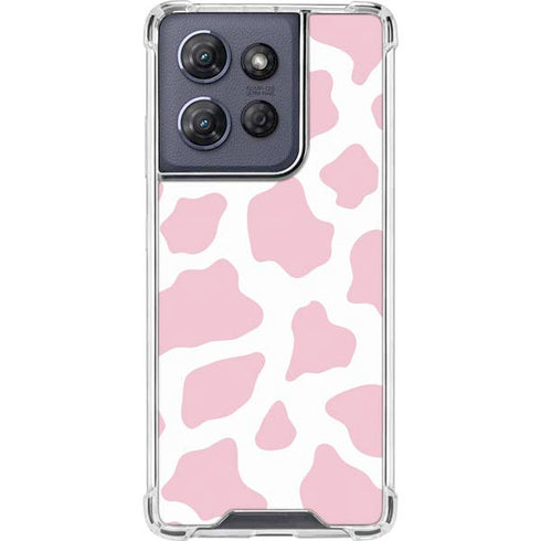 Pink Cow Print Moto G Stylus 5G (2025) Clear Case