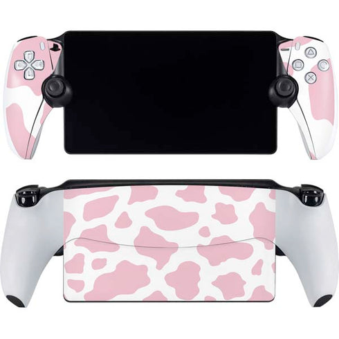 Pink Cow Print PlayStation Portal Remote Player Skin