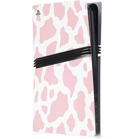 Pink Cow Print PS5 Pro Console Skin