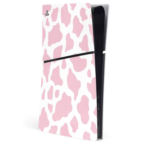 Pink Cow Print PlayStation PS5 Skins