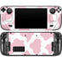 Pink Cow Print Steam Deck Handheld Gaming Computer OLED Skin
