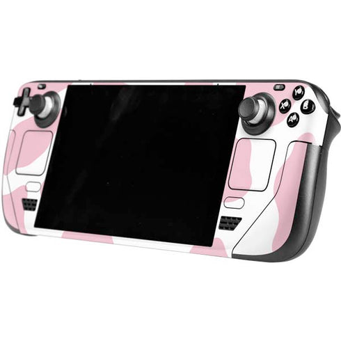 Pink Cow Print Steam Deck Handheld Gaming Computer Skin