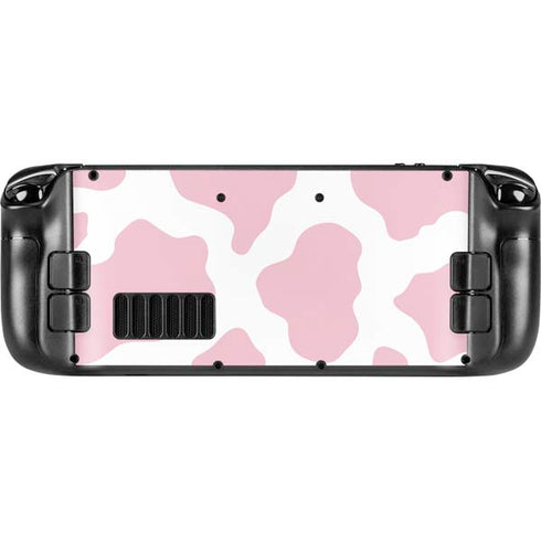 Pink Cow Print Steam Deck Handheld Gaming Computer Skin