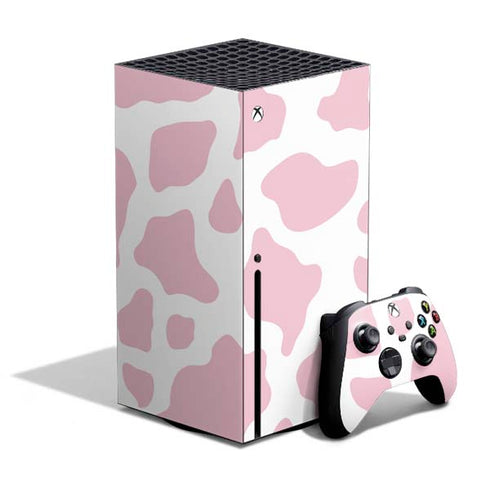 Pink Cow Print Xbox Series X Skins