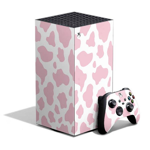 Pink Cow Print XBox Series X Digital Edition Bundle Skin