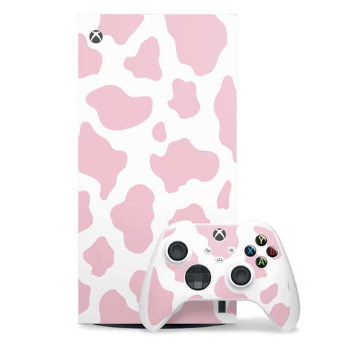 Pink Cow Print Xbox Series X Skins
