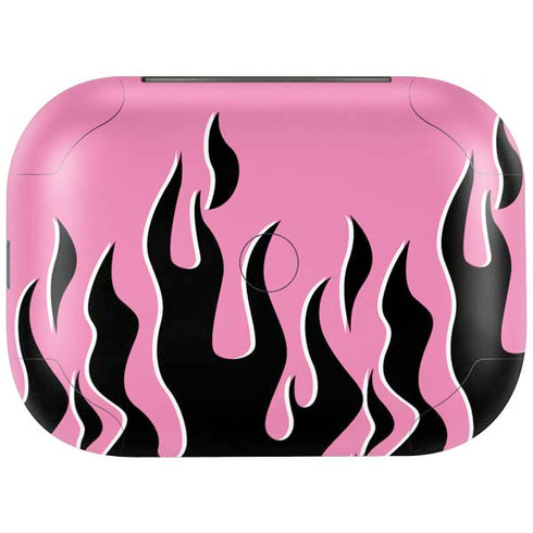 Pink Flames Amazon Echo Buds Skin