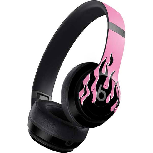 Pink Flames Beats Solo 4 Wireless Headphones Skin