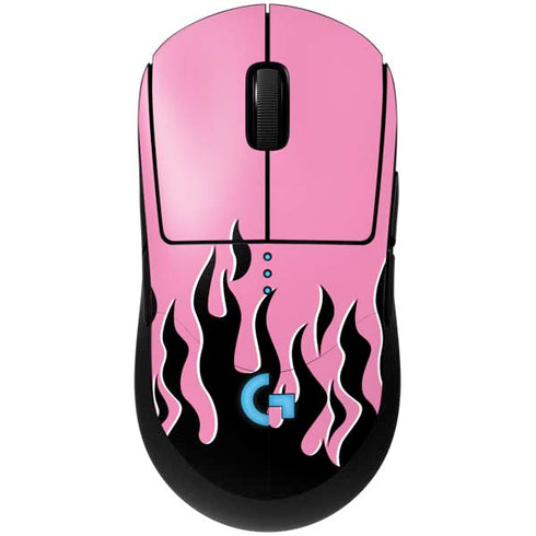 Pink Flames G Pro Wireless Gaming Mouse Skin