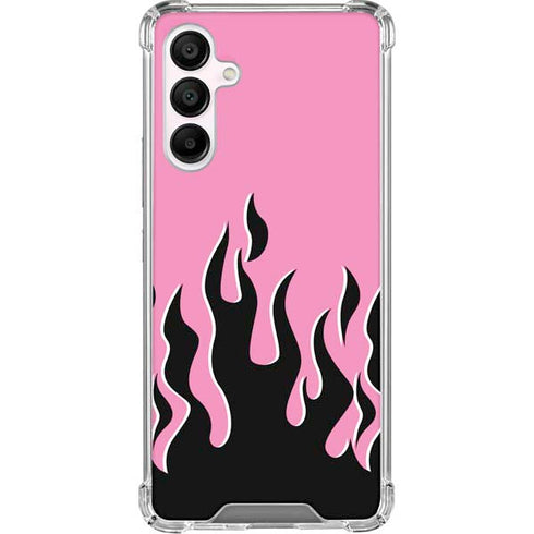Pink Flames Galaxy A16 5G Clear Case