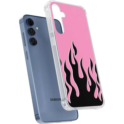 Pink Flames Galaxy A35 5G Clear Case