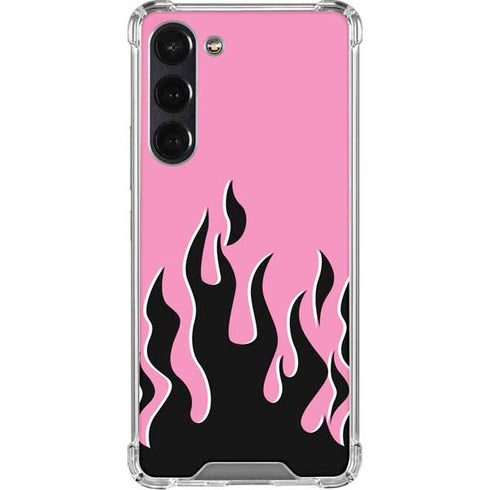 Pink Flames Galaxy S24 FE Clear Case
