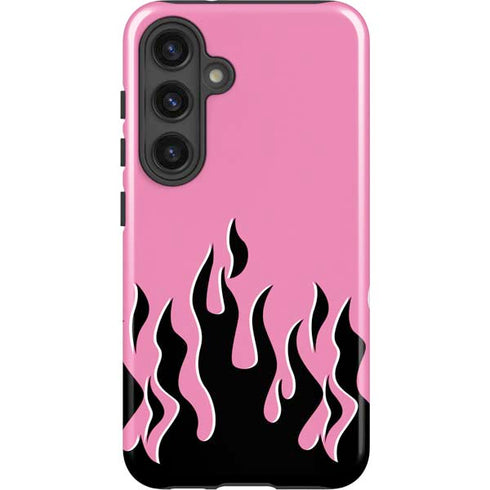 Pink Flames Galaxy S25 Impact Case