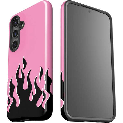 Pink Flames Galaxy S25 Impact Case