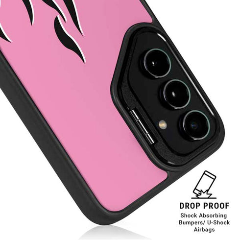 Pink Flames Galaxy S25 Kickstand Case