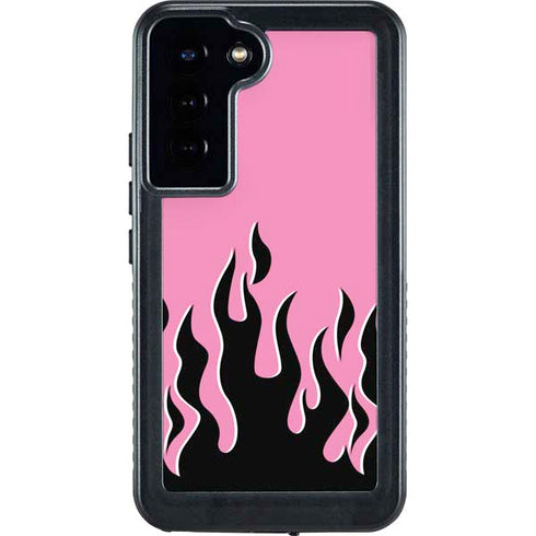 Pink Flames Galaxy S24 Plus Waterproof Case