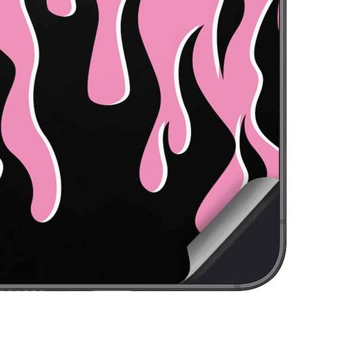Pink Flames Galaxy S25 Skin