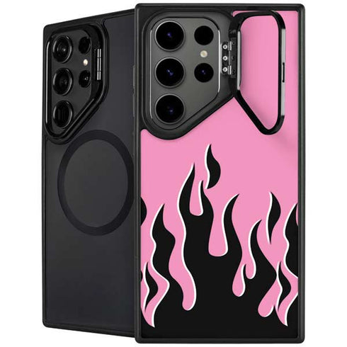 Pink Flames Galaxy Cases