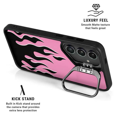 Pink Flames Galaxy S24 Ultra Kickstand Case