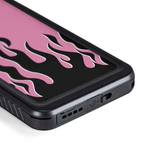 Pink Flames Galaxy S24 Waterproof Case