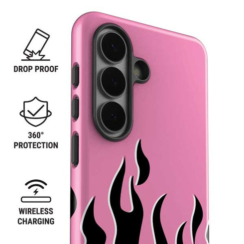 Pink Flames Galaxy S26 Plus Impact Case
