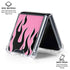 Pink Flames Galaxy Z Flip6 Clear Case