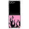 Pink Flames Galaxy Z Flip7 Clear Case