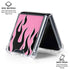 Pink Flames Galaxy Z Flip7 Clear Case