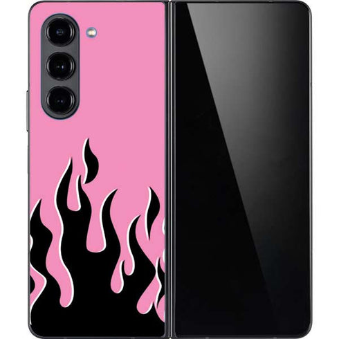 Pink Flames Galaxy Z Fold5 5G Skin