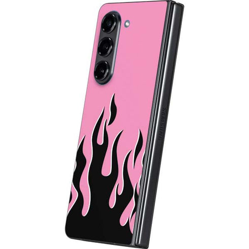 Pink Flames Galaxy Z Fold5 5G Skin