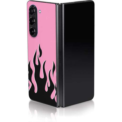 Pink Flames Galaxy Z Fold5 5G Skin
