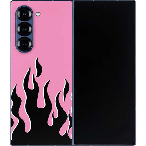 Pink Flames Galaxy Z Fold6 Skin